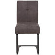 SCHWINGSTUHL  in Mikrofaser  - Dunkelgrau/Anthrazit, Trend, Textil/Metall (43/91/65cm) - Carryhome