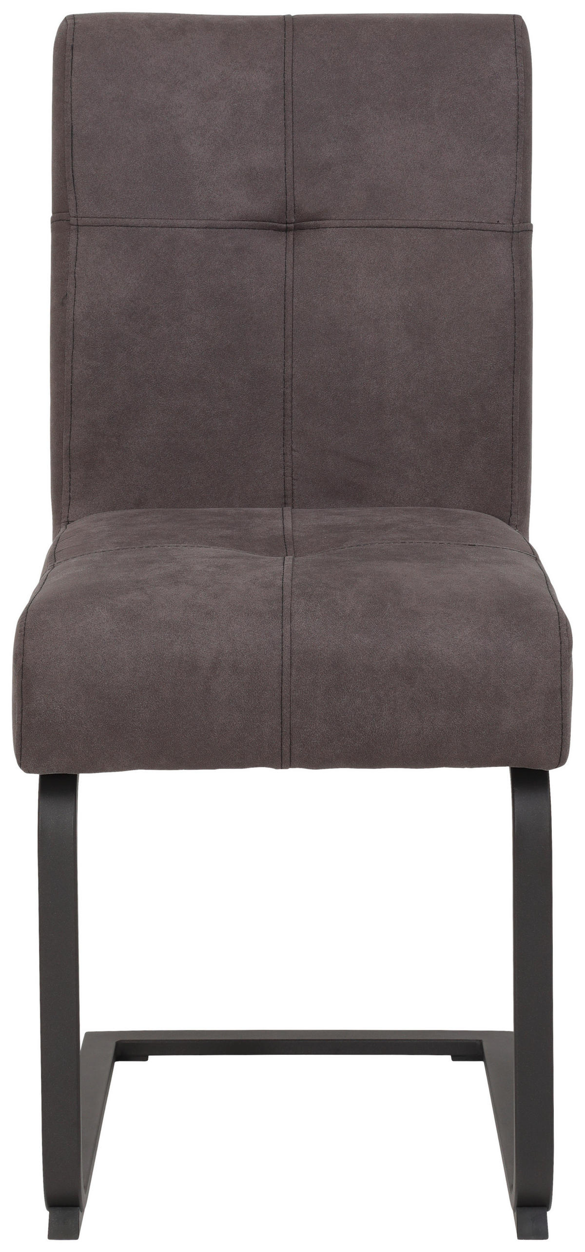 SCHWINGSTUHL  in Mikrofaser  - Dunkelgrau/Anthrazit, Trend, Textil/Metall (43/91/65cm) - Carryhome