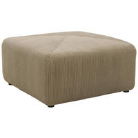 HOCKER Mikrofaser Schlammfarben  - Schlammfarben/Schwarz, Design, Kunststoff/Textil (85/42/85cm) - MID.YOU