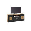 LOWBOARD  in 140/58/38 cm  - Silberfarben/Schwarz, Design, Holzwerkstoff/Kunststoff (140/58/38cm) - MID.YOU