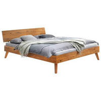 BETT 90/200 cm  in Wildeiche  - Wildeiche/Eichefarben, Natur, Holz (90/200cm) - Hasena