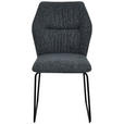 STUHL - Schwarz/Grau, Design, Textil/Metall (49/89,5/65cm) - Novel