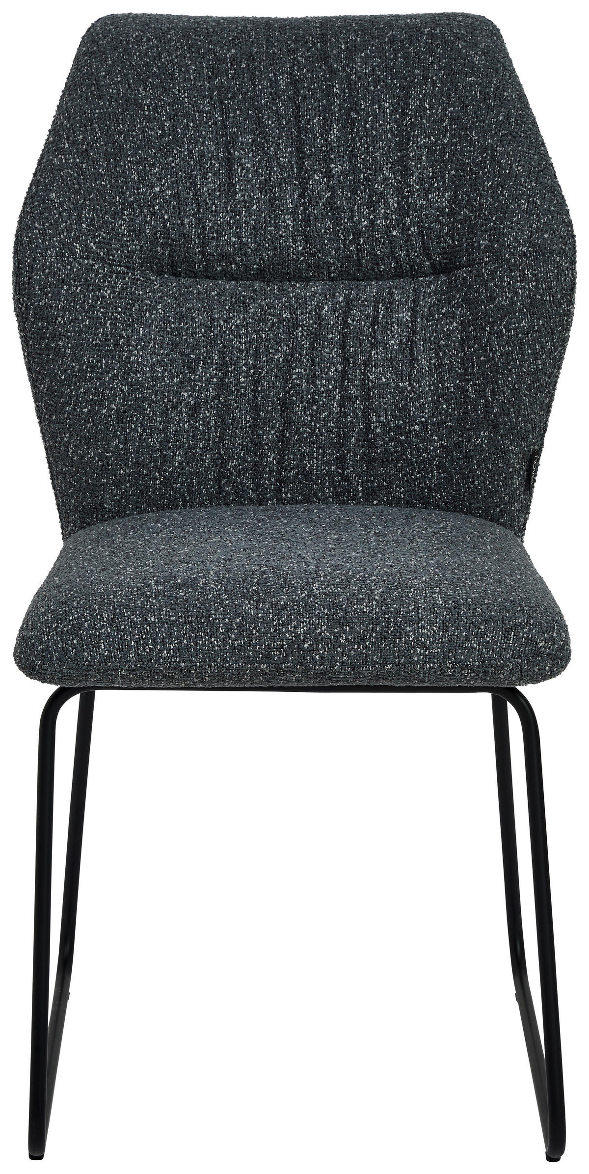 STUHL  in Eisen Mikrofaser  - Schwarz/Grau, Design, Textil/Metall (49/89,5/65cm) - Novel