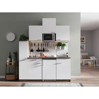 MODULKÖK 180 cm   i vit  - vit/aluminiumfärg, Basics, trämaterial/plast (180cm) - Respekta