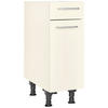 SCHUBKASTENUNTERSCHRANK 30/87/56 cm  in Magnolie  - Edelstahlfarben/Magnolie, MODERN, Holzwerkstoff/Metall (30/87/56cm) - Nobilia