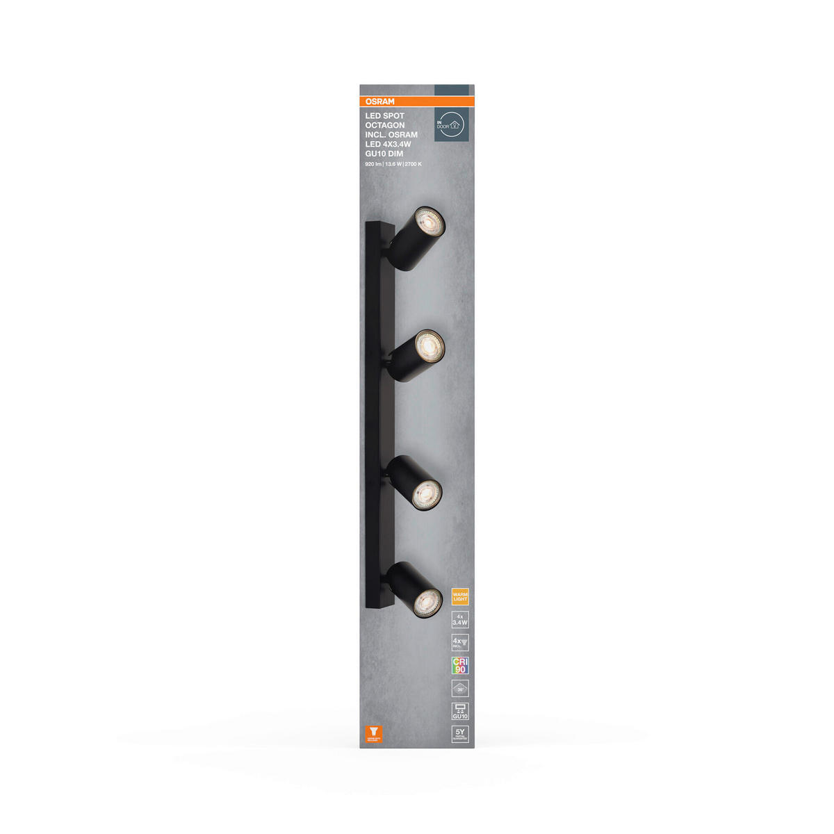 LED-STRAHLER 60/6/14 cm   - Schwarz, Basics, Metall (60/6/14cm) - Osram