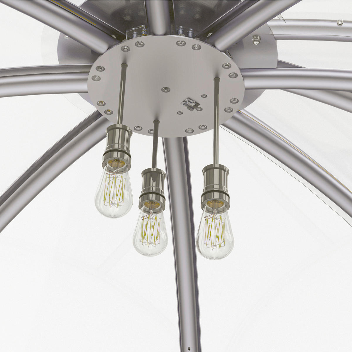 PAVILLON 303/230/303 cm Aluminium  - Silberfarben/Weiß, Basics, Textil/Metall (303/230/303cm)