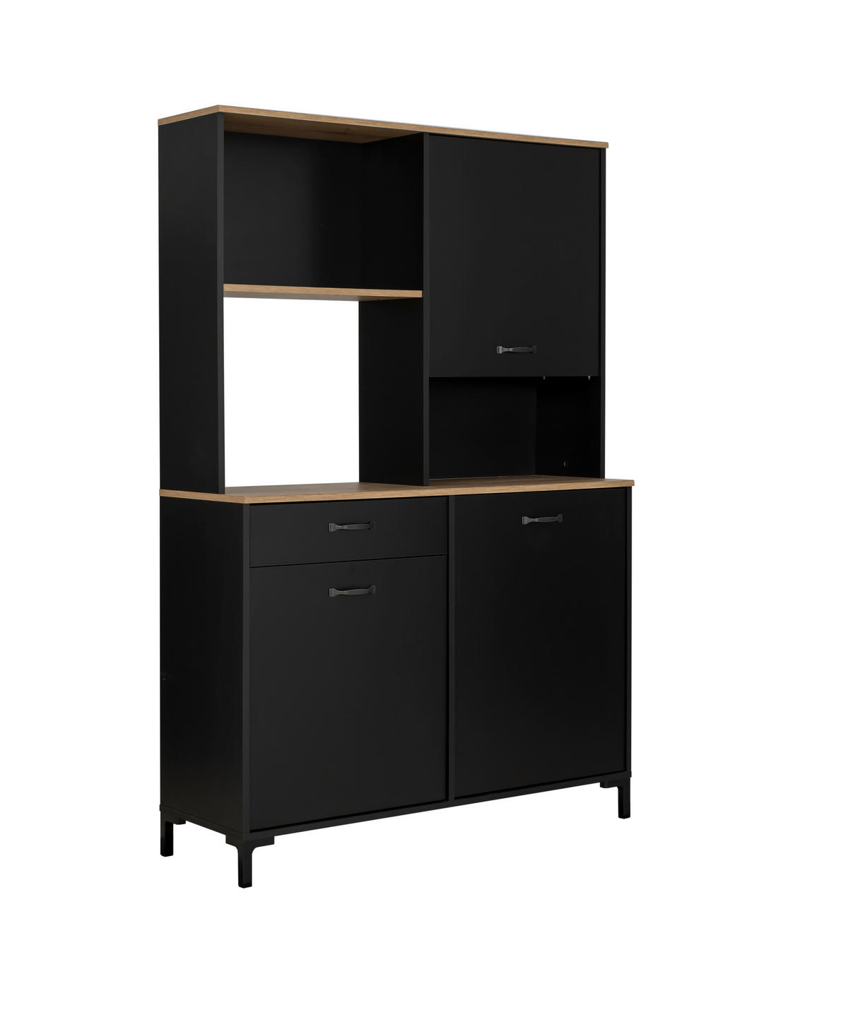 BUFFET 119/180/41 cm  in Schwarz  - Schwarz/Bronzefarben, Trend, Holzwerkstoff/Kunststoff (119/180/41cm) - MID.YOU