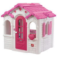 SPIELHAUS 119,38/147/135 cm  - Weiss/Rosa, Konventionell, Kunststoff (119,38/147/135cm)