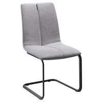 SCHWINGSTUHL  in Stahl Mikrofaser  - Anthrazit/Grau, Design, Textil/Metall (47/91/60cm) - Venjakob