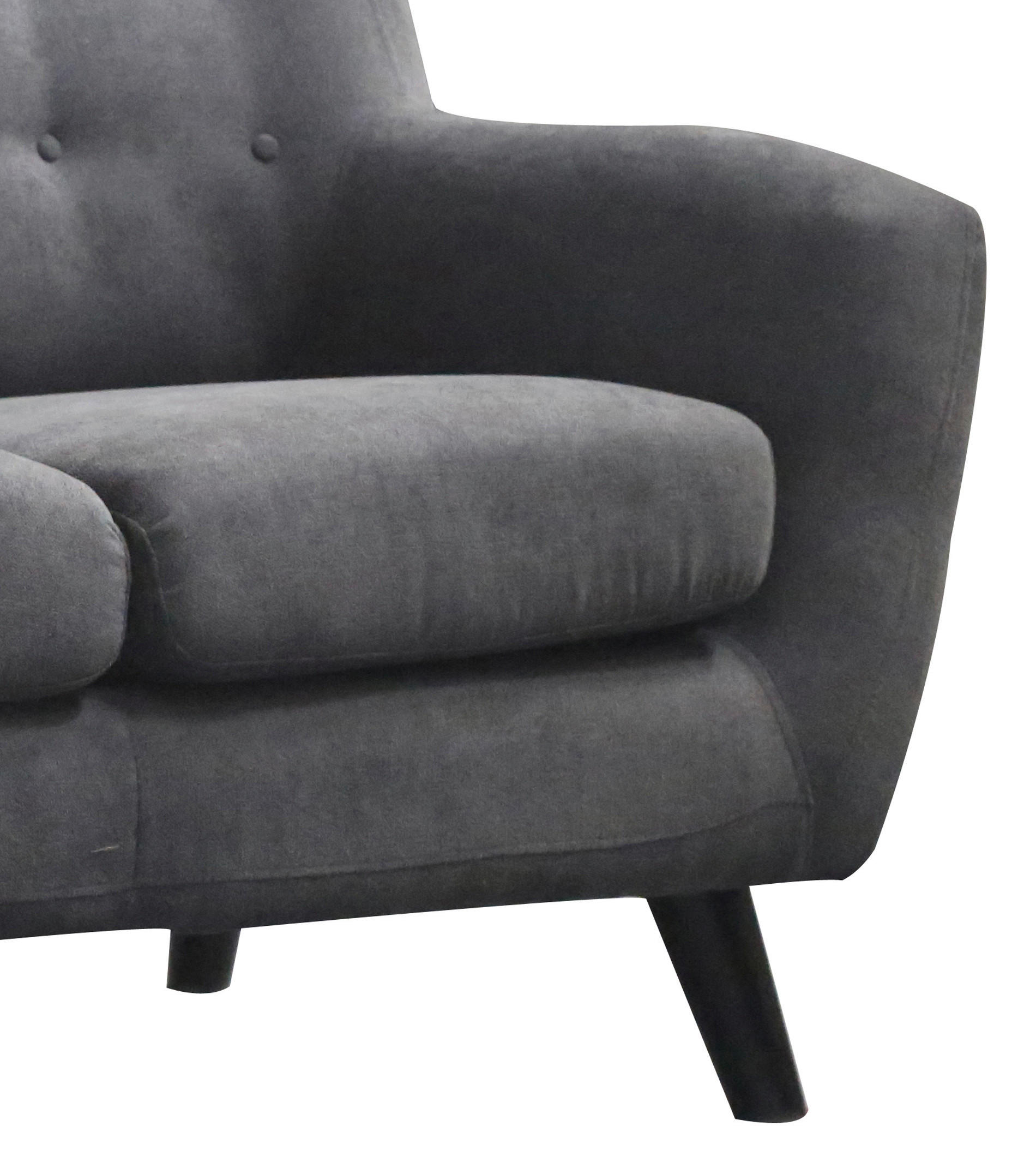 DVOSJED drvo, tekstil  crna, tamno siva    - tamno siva/crna, Moderno, drvo/tekstil (134/82/85cm) - Ti'me