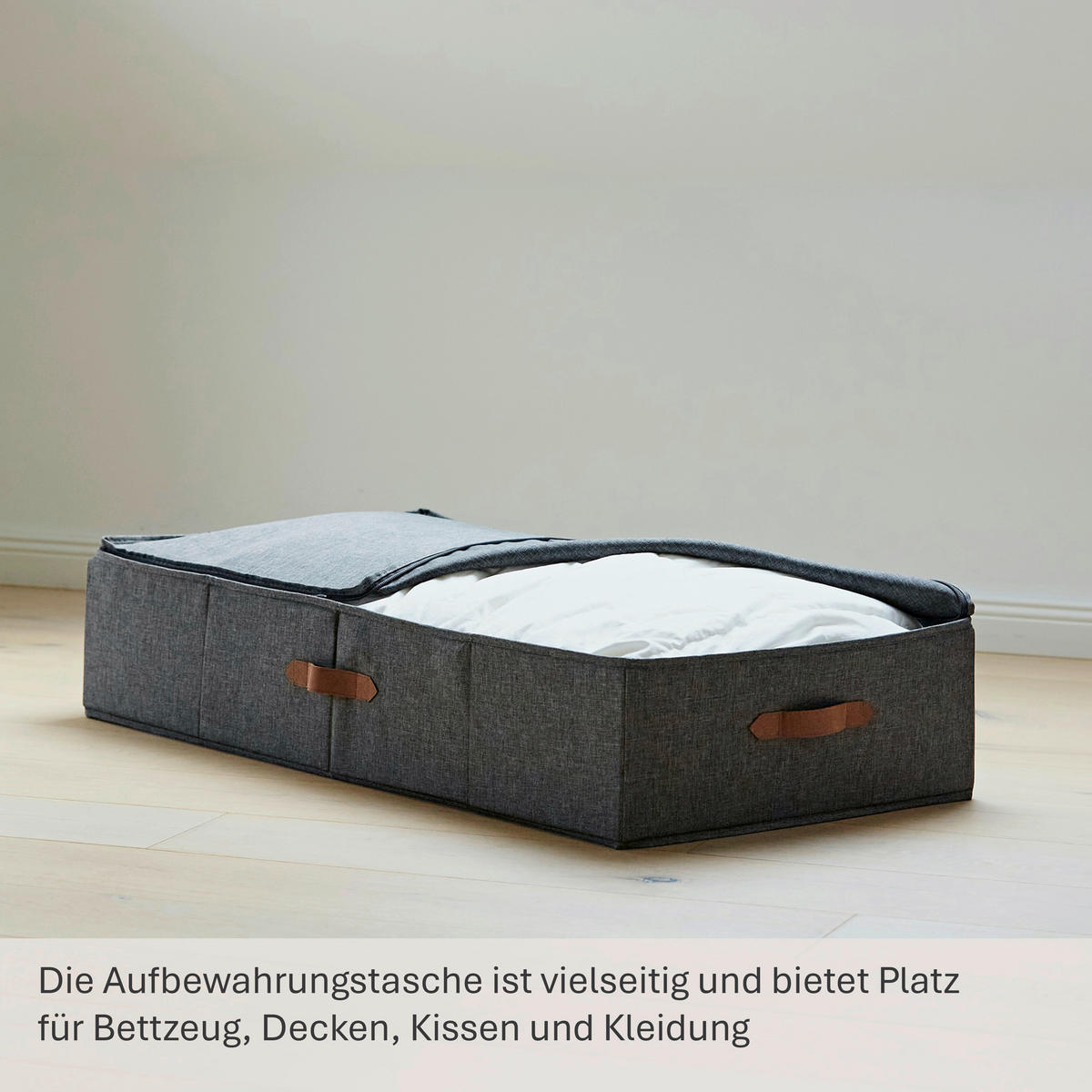 AUFBEWAHRUNGSBOX Premium  - Grau, Basics, Textil (90/45/18cm) - Store It