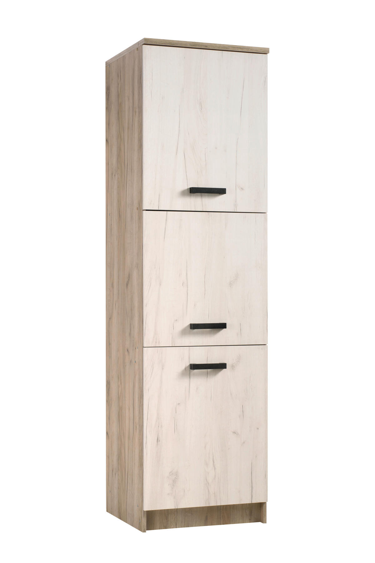 EDÉNYTÁROLÓ SZEKRÉNY - ezüsttölgy, Basics, faalapú anyag (60/217/58cm) - Carryhome