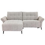 ECKSOFA in Webstoff Grau  156/220 cm  - Grau/Nickelfarben, Design, Textil/Metall (156/220cm) - Carryhome