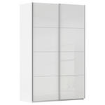 SCHWEBETÜRENSCHRANK 137/223/68 cm 2-türig Weiß  - Alufarben/Weiß, Design, Glas/Holzwerkstoff (137/223/68cm) - Xora