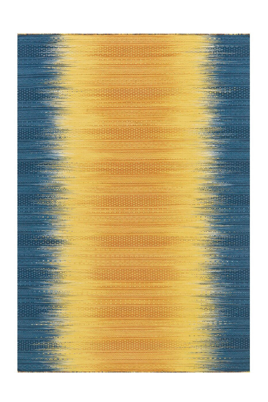 FLACHWEBETEPPICH 90/160 cm Blau, Gelb  - Blau/Gelb, Basics, Textil (90/160cm) - Kayoom