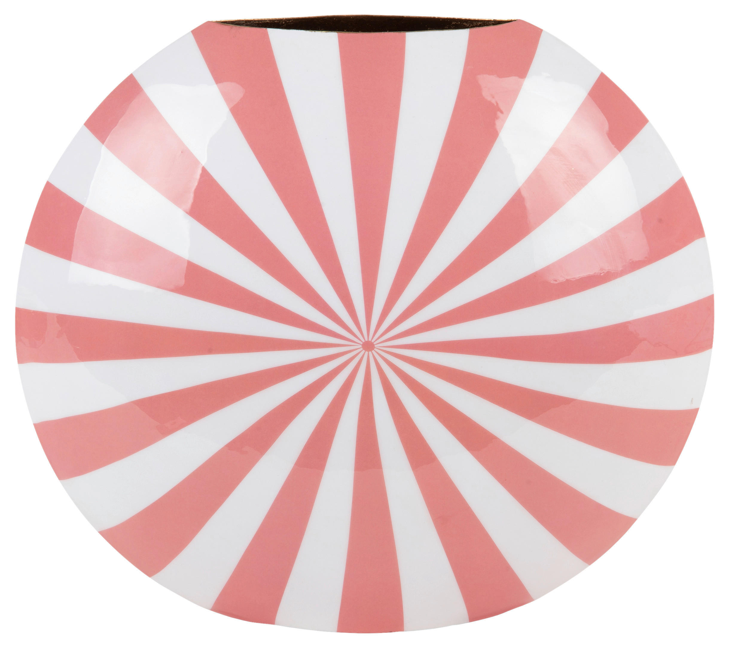 VASE Candy Swirl 40 cm  - Pink/Weiß, Basics, Metall (40/35/11cm) - Present Time