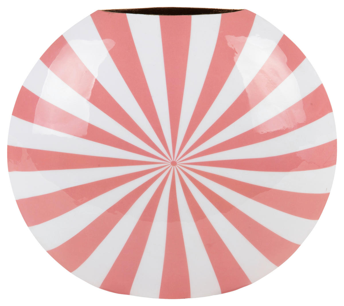VASE Candy Swirl 40 cm  - Pink/Weiß, Basics, Metall (40/35/11cm) - Present Time