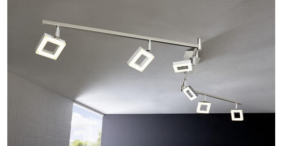 LED-STRAHLER 180,5/8/21,5 cm - Alufarben/Nickelfarben, Design, Kunststoff/Metall (180,5/8/21,5cm) - Novel
