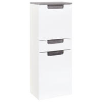 Dulap Inferior,   - alb/culoare stejar argintiu, Modern, material pe bază de lemn (40/105/27cm) - Held