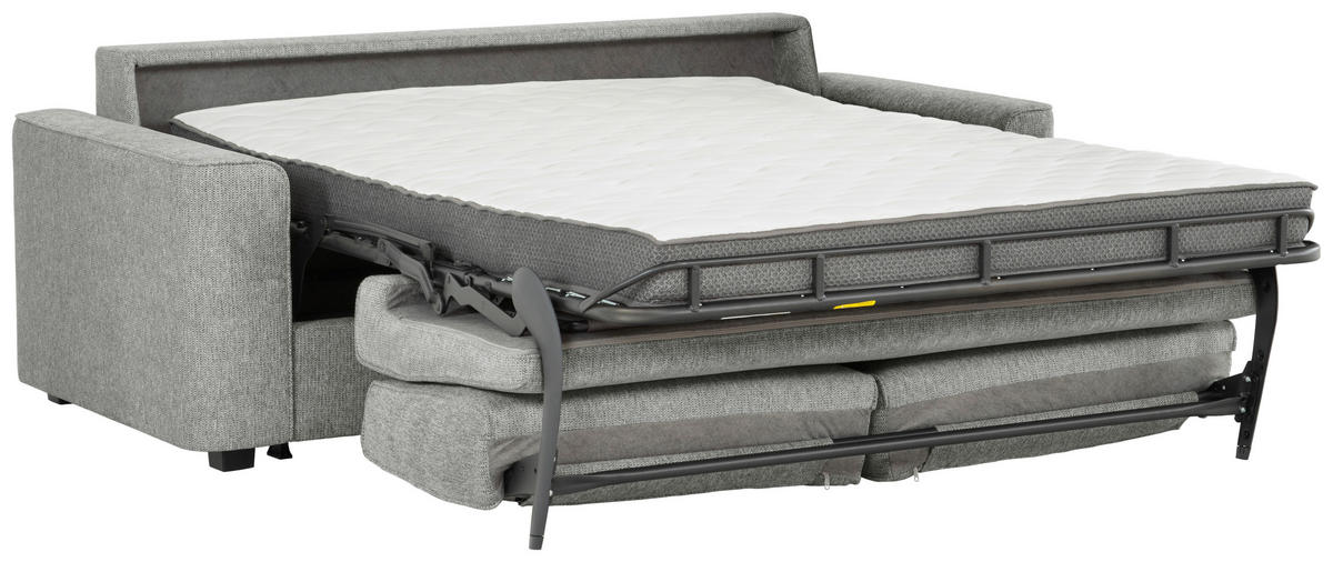 SCHLAFSOFA in Textil Grau  - Schwarz/Grau, Design, Kunststoff/Textil (186/83/100cm) - Livetastic
