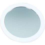 KOSMETIKSPIEGEL 16 cm - Weiß, Basics, Glas/Kunststoff (16cm) - Sadena