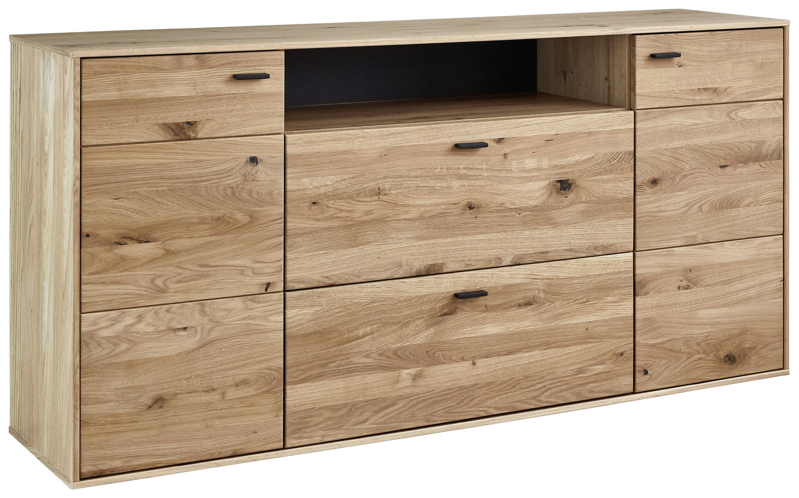 SIDEBOARD  in 183/90/44 cm  - Eichefarben/Anthrazit, KONVENTIONELL, Holz/Holzwerkstoff (183/90/44cm) - Musterring