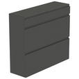 SCHUHKIPPER - Anthrazit, Design, Glas/Holzwerkstoff (110/97/33cm) - Moderano