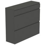 SCHUHKIPPER - Anthrazit, Design, Glas/Holzwerkstoff (110/97/33cm) - Moderano