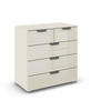 KOMMODE  in 80/81/42 cm  - Chromfarben/Champagner, Design, Glas/Holzwerkstoff (80/81/42cm) - Carryhome