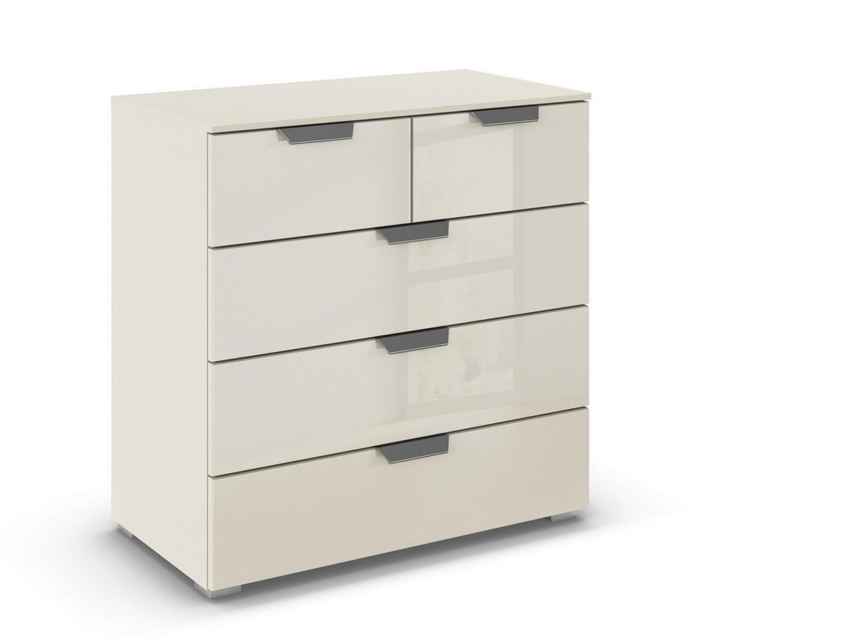 KOMMODE  in 80/81/42 cm  - Chromfarben/Champagner, Design, Glas/Holzwerkstoff (80/81/42cm) - Carryhome