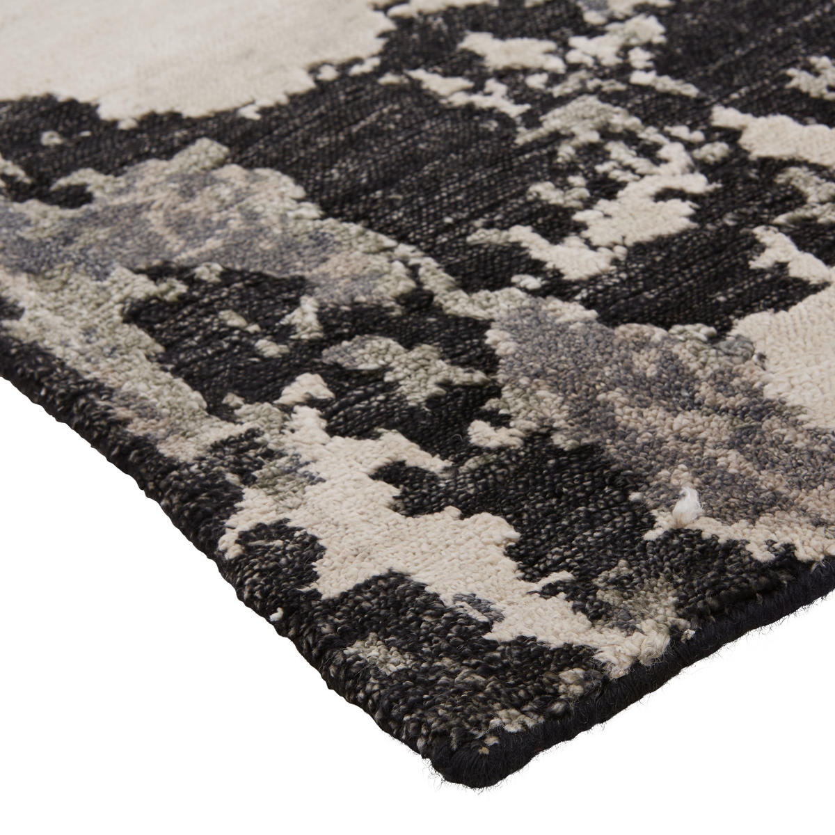 ORIENTÁLNÍ KOBEREC, 140/200 cm černá, bílá - bílá/černá, Design, textil (140/200cm) - Cazaris