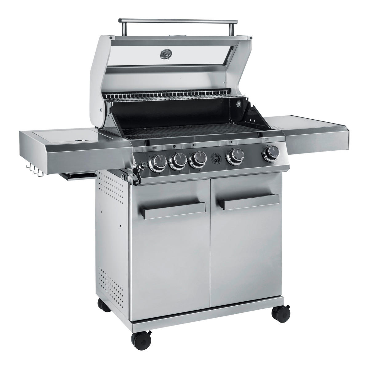 GASGRILL Edelstahlfarben BBQ  - Edelstahlfarben, Basics, Metall (80/87/62.5cm) - CHEF CUISINE