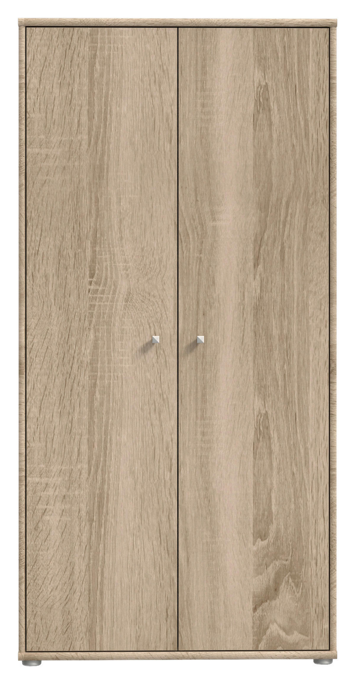 DREHTÜRENSCHRANK in Eichefarben  - Eichefarben/Alufarben, Design, Holzwerkstoff/Kunststoff (73,7/149,5/34,8cm)