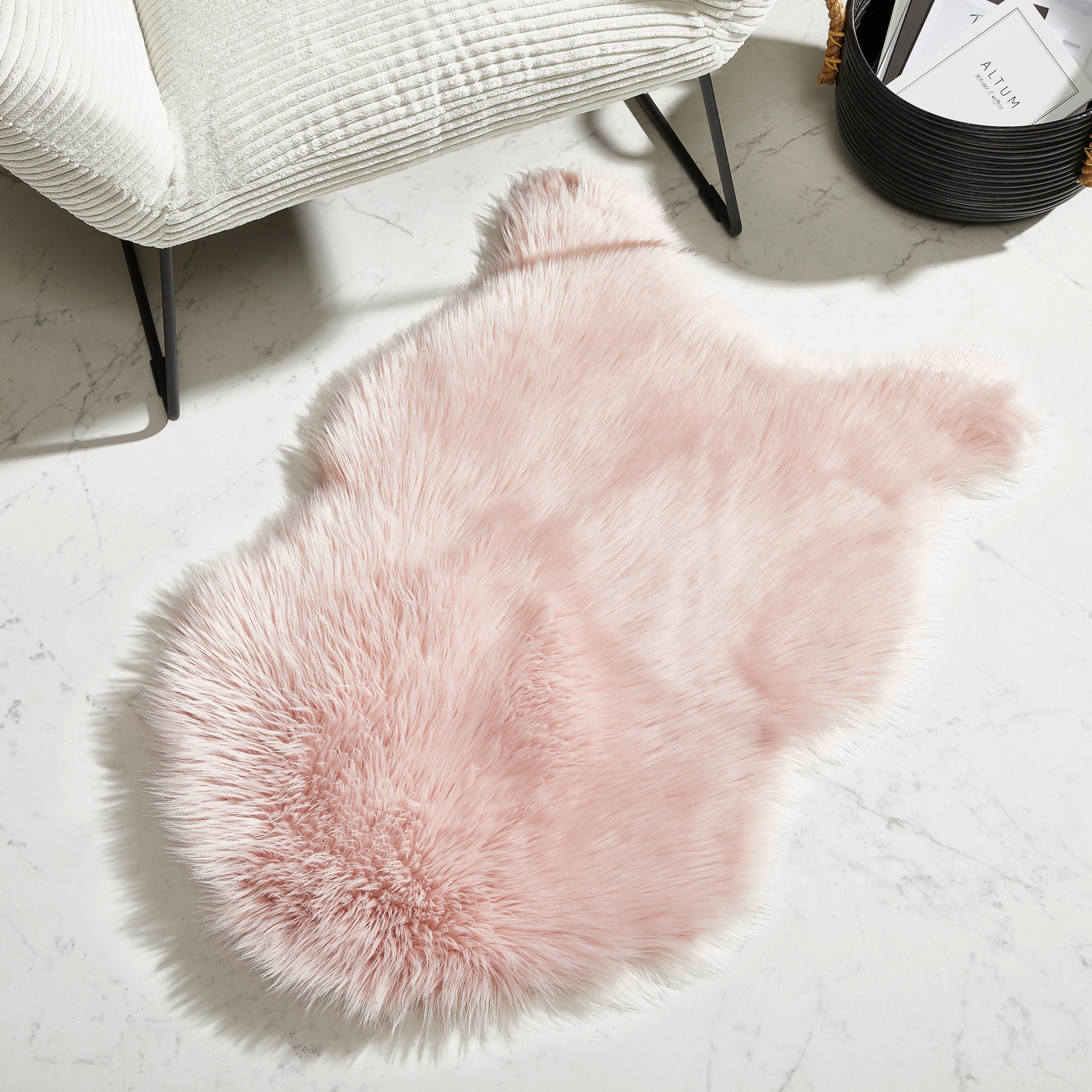 KUNSTFELL 60/90 cm Pink  - Pink, LIFESTYLE, Fell/Textil (60/90cm) - Novel