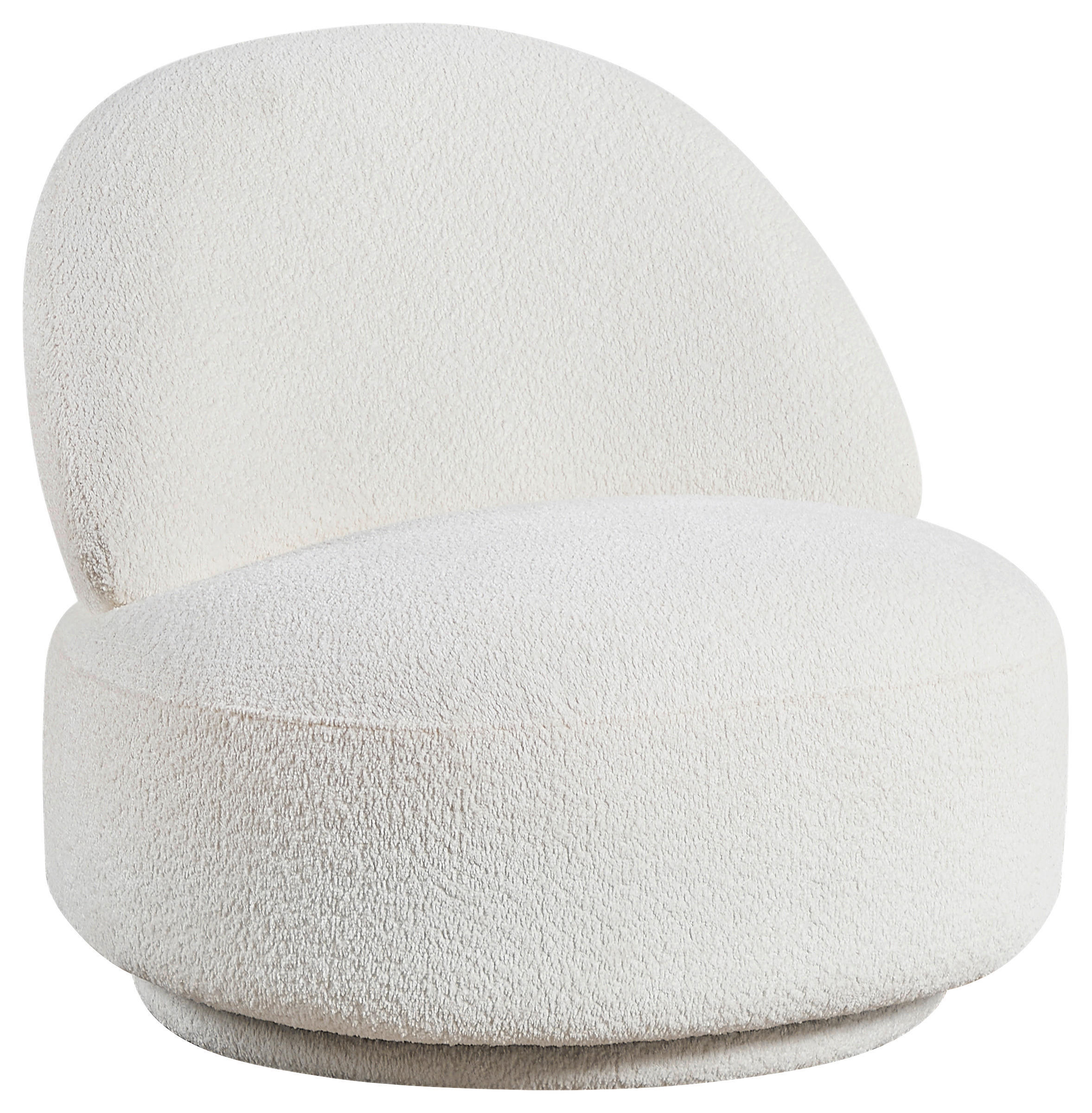 SESSEL Bouclé Weiß    - Weiß, Design, Holz/Textil (76/74/82cm) - Carryhome