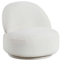 SESSEL Bouclé Weiß    - Weiß, Design, Holz/Textil (76/74/82cm) - Carryhome