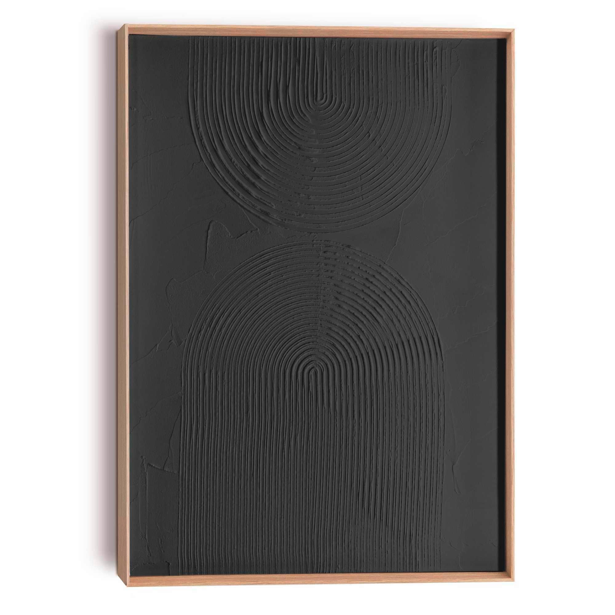 UNIKAT Abstraktes 50/70/3 cm  - Schwarz, Basics, Holz (50/70/3cm) - Reinders!