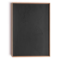 UNIKAT Abstraktes 50/70/3 cm  - Schwarz, Basics, Holz (50/70/3cm) - Reinders!