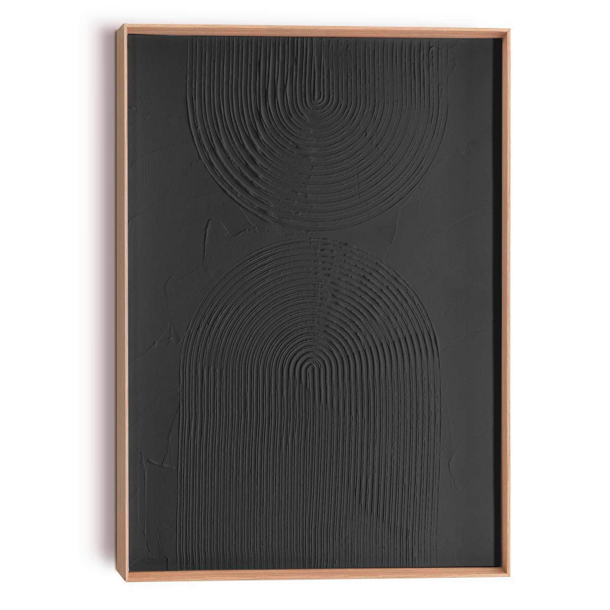 UNIKAT Abstraktes 50/70/3 cm  - Schwarz, Basics, Holz (50/70/3cm) - Reinders!