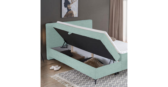 BOXBETT 180/200 cm in Mintgrün - Schwarz/Mintgrün, Design, Holz/Holzwerkstoff (180/200cm) - Xora