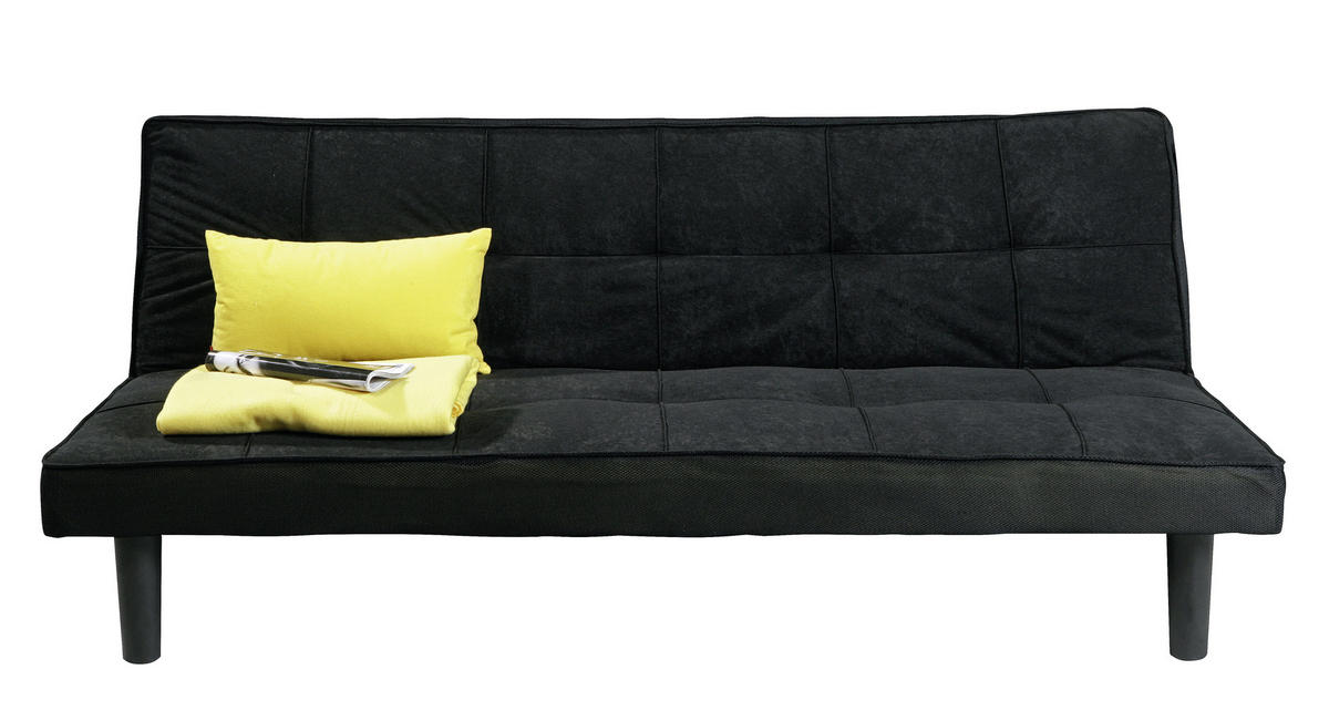 3-SED,  črna tekstil  - črna, Basics, umetna masa/tekstil (180/75/90/110cm) - Boxxx