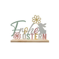 DEKOSCHRIFTZUG - Blau/Pink, LIFESTYLE, Holz/Metall (21,5/4/19cm)