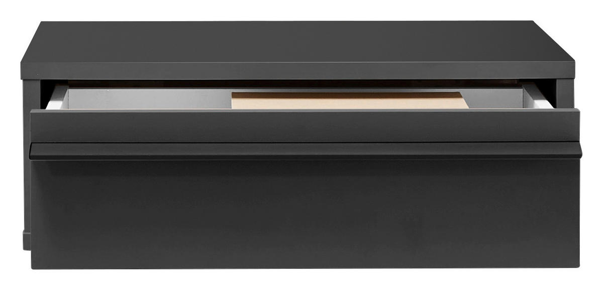 NACHTKÄSTCHEN 50/17/34 cm  in Graphitfarben  - Schwarz/Graphitfarben, KONVENTIONELL, Holzwerkstoff/Metall (50/17/34cm) - Chameo