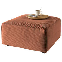 HOCKER Cord Rostfarben  - Rostfarben/Schwarz, Design, Kunststoff/Textil (80/42/80cm) - Pure Home Lifestyle