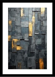 OBRAZ, abstraktní, 50/70/1,5 cm