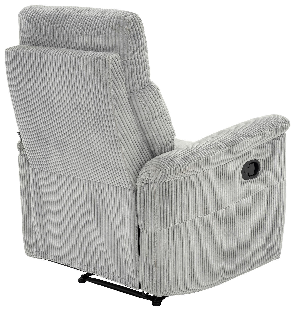 RELAXSESSEL in Metall, Textil Hellgrau  - Hellgrau/Schwarz, Design, Kunststoff/Textil (78/108/89cm) - Livetastic
