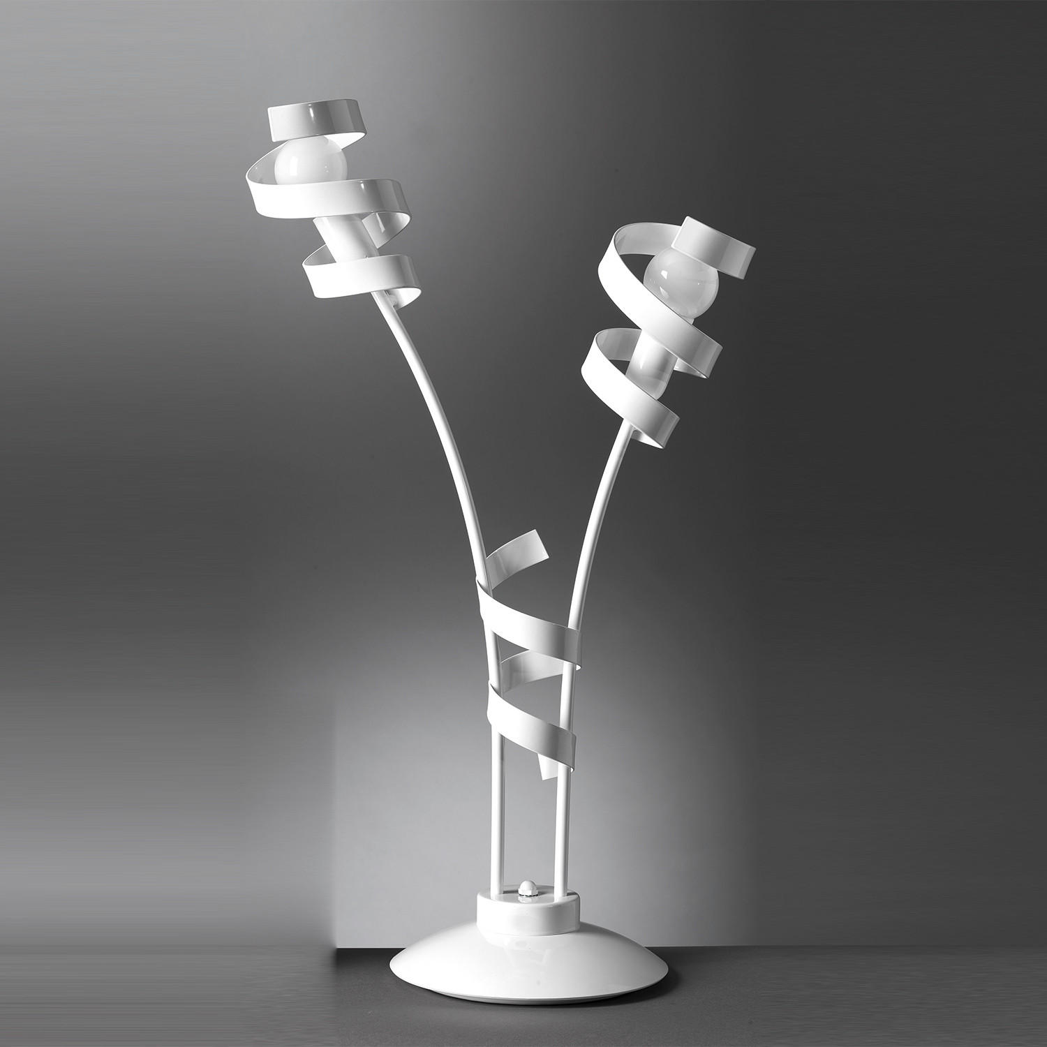 TISCHLEUCHTE 40/65 cm   - Weiß, Design, Metall (40/65cm)