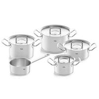 KOCHTOPFSET ORIGINAL-PROFI COLLECTION® 5-teilig  - Silberfarben, Design, Metall - Fissler