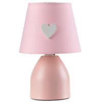 KINDERTISCHLEUCHTE  - Pink, Basics, Textil/Metall (13/19cm)